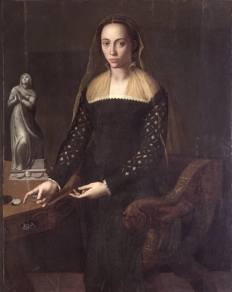  156-Ritratto femminile con cammeo-Galleria degli Uffizi, Firenze